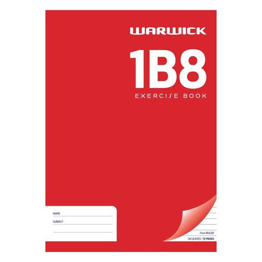 Warwick Exercise Book 1B8 36 Leaf A4 Unpunched Ruled 7mm-Marston Moor