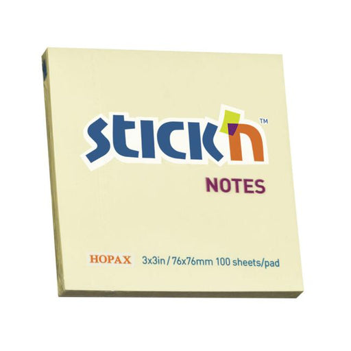 Stick’n Note Yellow 76x76mm 100 Sheet Pad-Marston Moor