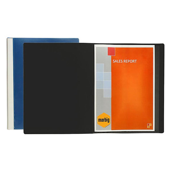 Marbig Clearview Non-Refillable Display Book 50 Pocket Black 2057002