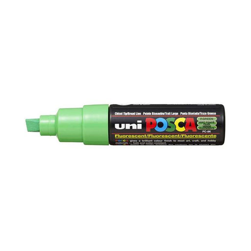 Uni Posca Marker 8.0mm Bold Chisel Fluro Green PC-8K-Marston Moor