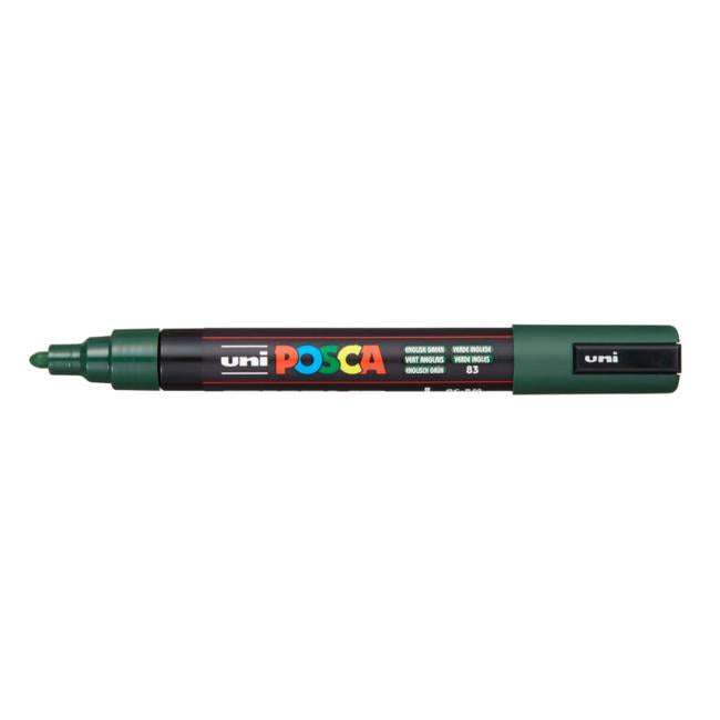 Uni Posca Marker 1.8-2.5mm Med Bullet English Green PC-5M-Marston Moor