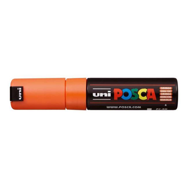 Uni Posca Marker 8.0mm Bold Chisel Orange PC-8K-Marston Moor