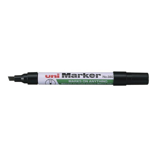 Uni Permanent Chisel Tip Marker Black 580-Marston Moor