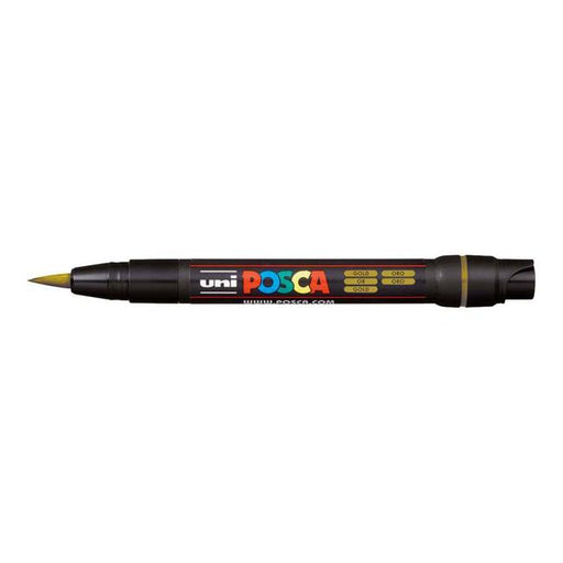 Uni Posca Marker 0.1-10.0mm Brush Tip Gold PCF-350-Marston Moor