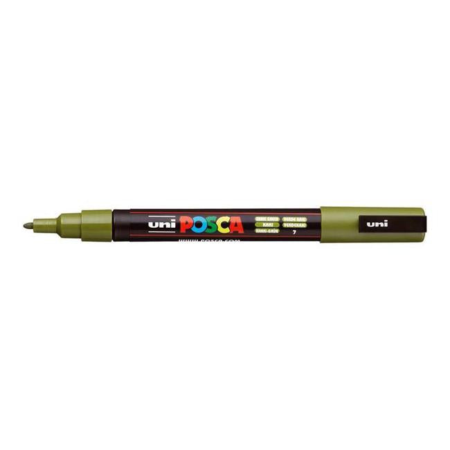 Uni Posca Marker 0.9-1.3mm Fine Khaki Green PC-3M-Marston Moor