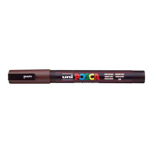Uni Posca Marker 0.9-1.3mm Fine Dark Brown PC-3M-Marston Moor