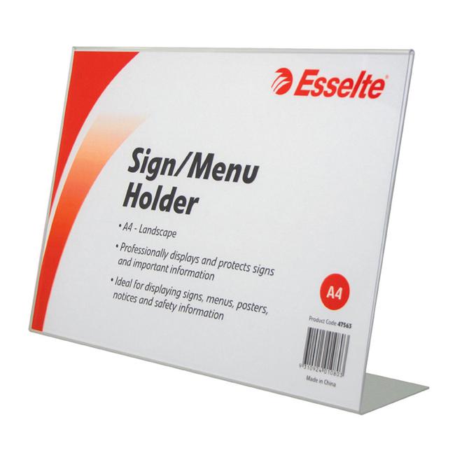 Esselte sign/menu holder slanted l/s a4