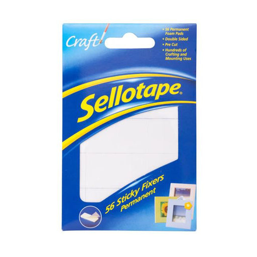 Sellotape Sticky Fixer Pads 12mmx25mm (56 Pads)-Marston Moor