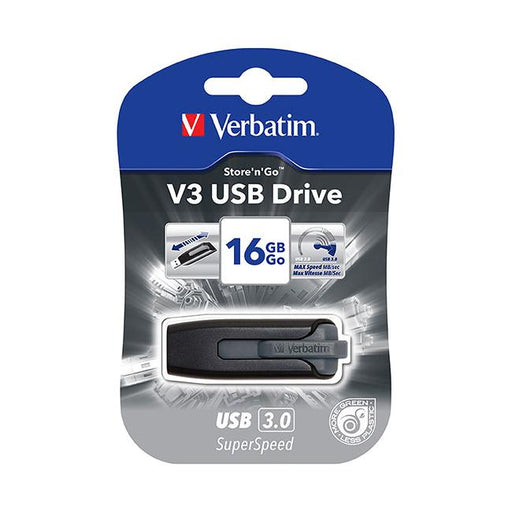 Verbatim storge and go v3 usb 3.0 drive 16gb grey-Marston Moor
