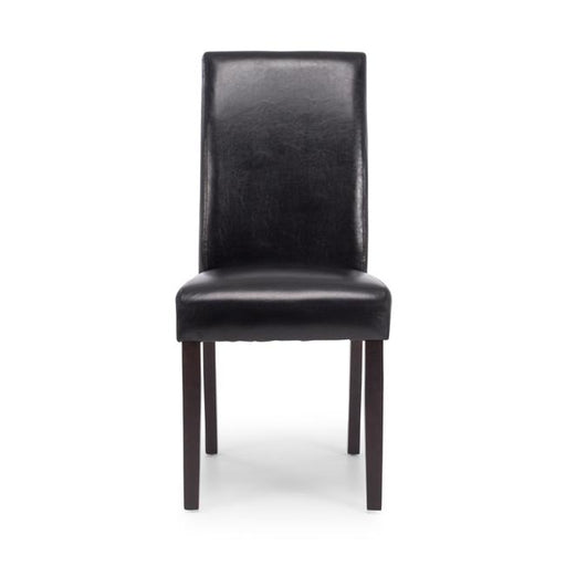 Vienna PU Black Chair Dark Leg...-Marston Moor