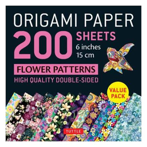 Origami Paper 200 sheets Flower Patterns 6" (15 cm): High-Quality Double Sided Origami Sheets Printed with 12 Different Designs (Instructions for 6 Projects Included)-Marston Moor