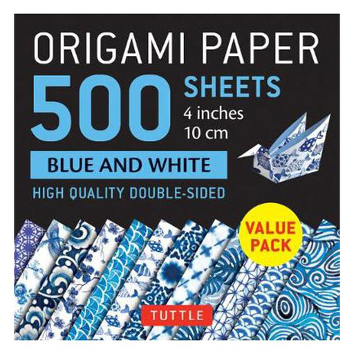 Origami Paper 500 Sheets Blue and White 4" (10 CM): Tuttle Origami Paper: High-Quality Double-Sided Origami Sheets Printed with 12 Different Designs-Marston Moor