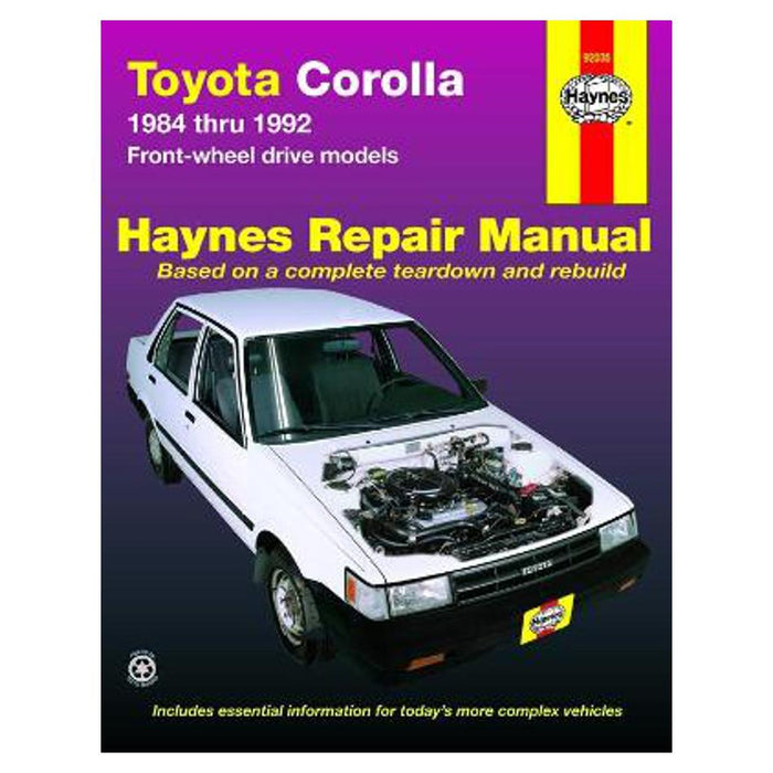 Toyota Corolla FWD 1984-1992 Repair Manual