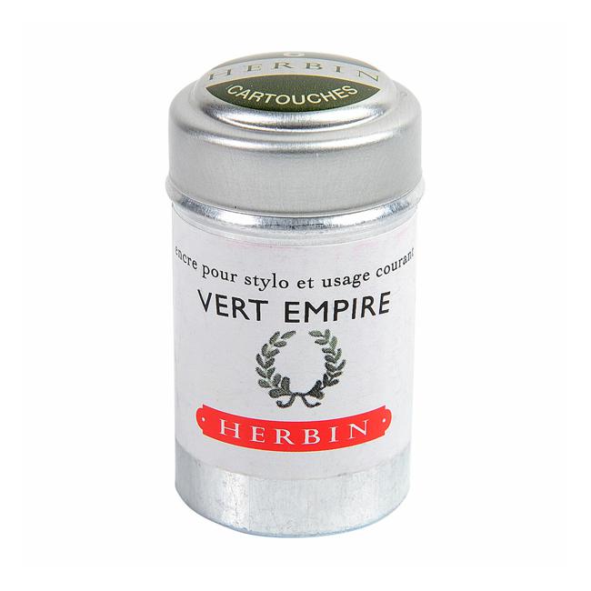 Herbin Writing Ink Cartridge Vert Empire Pack of 6