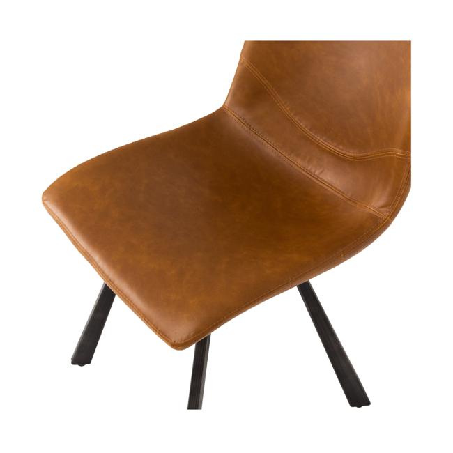 Rustic Chair Vintage Cognac PU...-Marston Moor