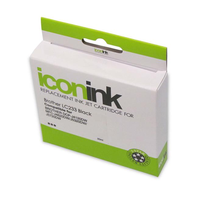 Icon Compatible Brother LC233 Black Ink Cartridge
