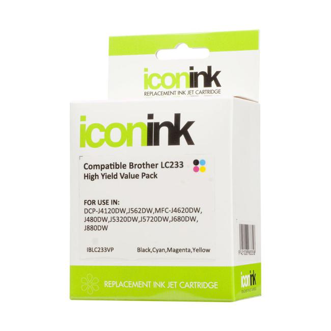 Icon Compatible Brother LC233 BCMY Ink Value Pack