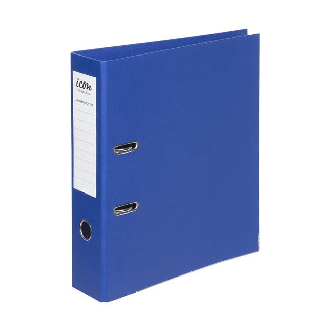Icon Lever Arch File A4 Linen Royal Blue