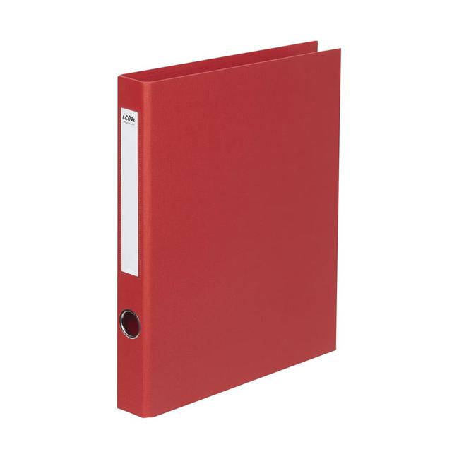 Icon Ringbinder Linen A4 2D 26mm Red