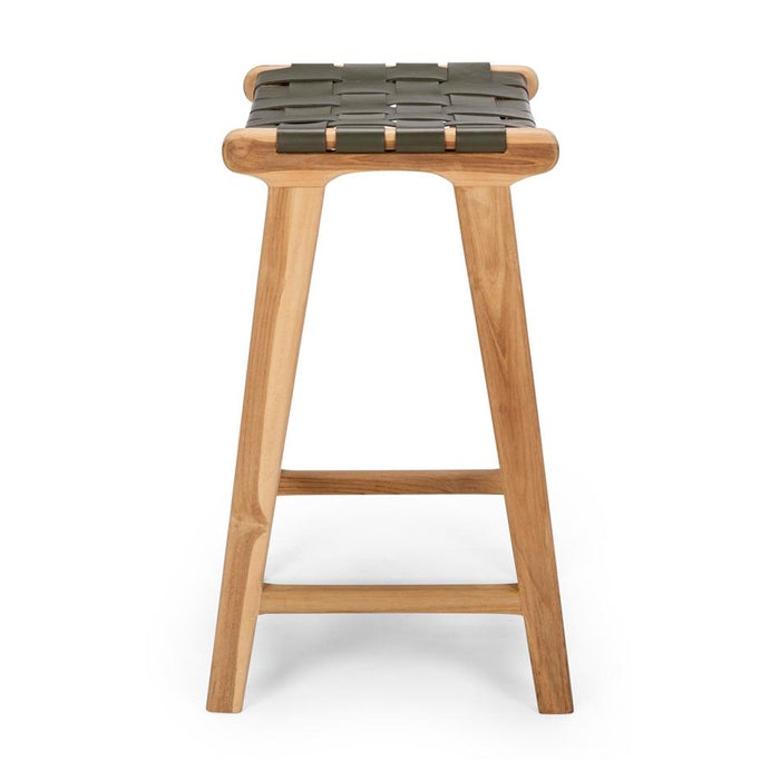 Indo Woven Barstool Olive