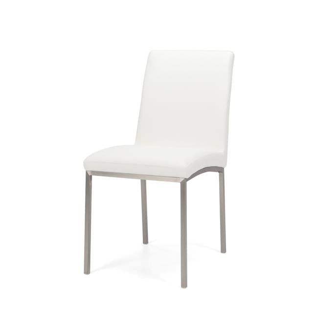 Bristol Chair PU White w/Stainless...