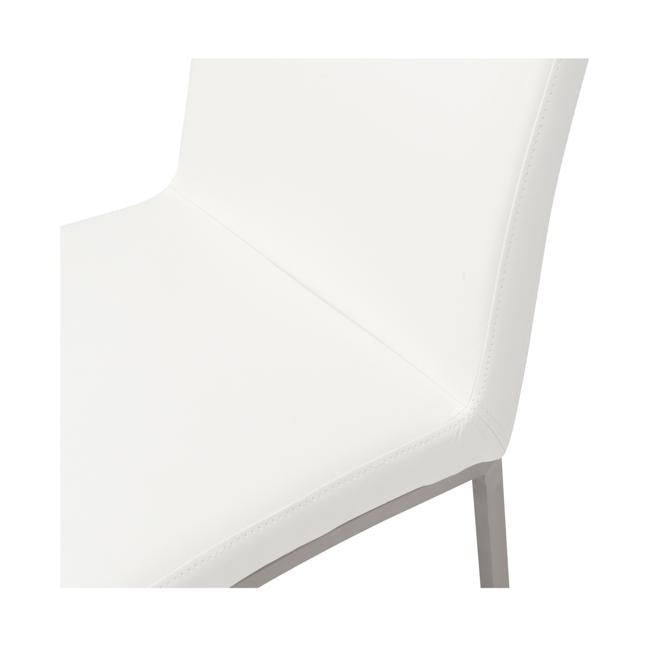 Bristol Chair PU White w/Stainless...