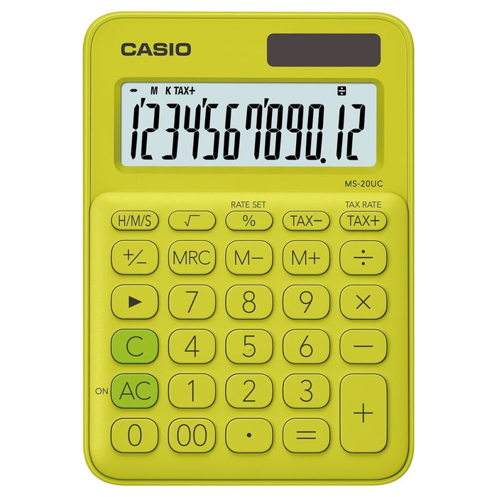 Casio MS20UCYG Desktop Calculator Yellow/Green