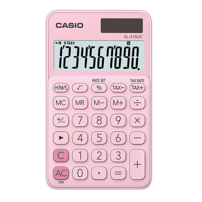 Casio SL310UCPK Hand Held 10 Digit Calculator Pink