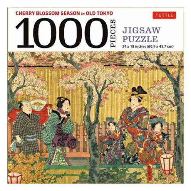 Cherry Blossom Season in Old Tokyo- 1000 Piece Jigsaw Puzzle - Tuttle Publishing