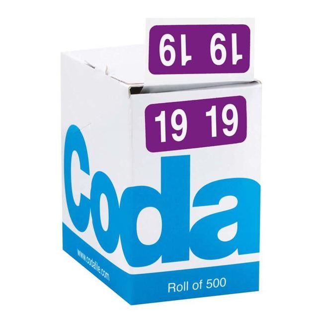 Codafile Label 19mm Year 2019 Label Roll 500