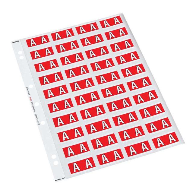 Codafile Label Alpha A 25mm Pack 5 sheets