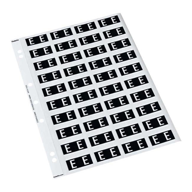 Codafile Label Alpha E 25mm Pack 5 Sheets
