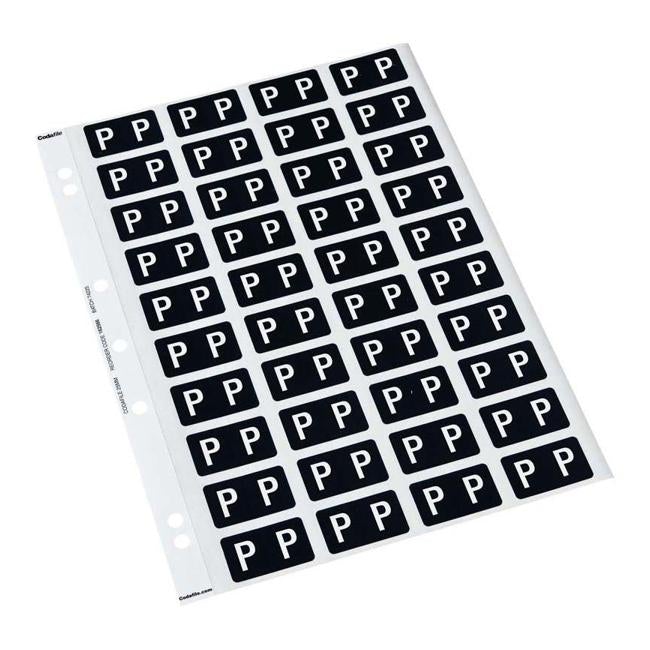 Codafile Label Alpha P 25mm Pack 5 Sheets