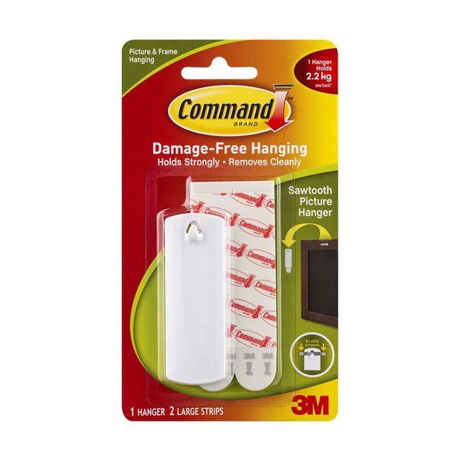 Command Picture Hanger 17040 Large White Sawtooth Pk/1
