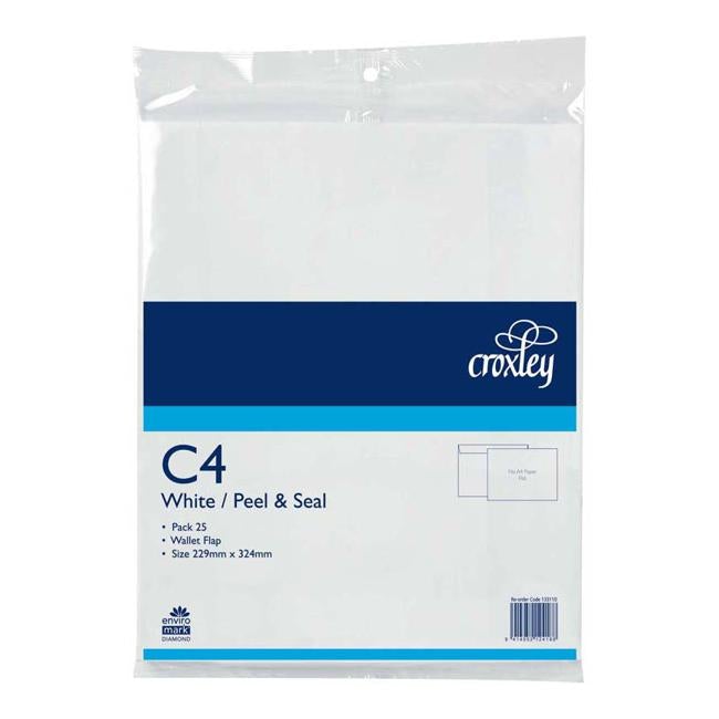 Croxley Envelope C4 Peel And Seal Wallet Flap 25 Pack