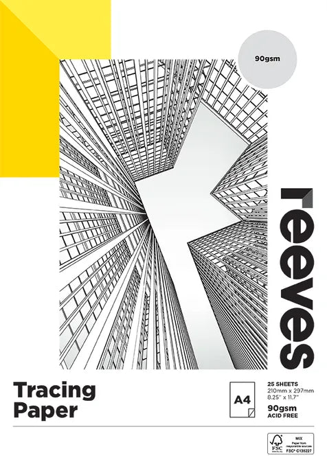 Reeves Tracing Paper Pad A4 90gsm