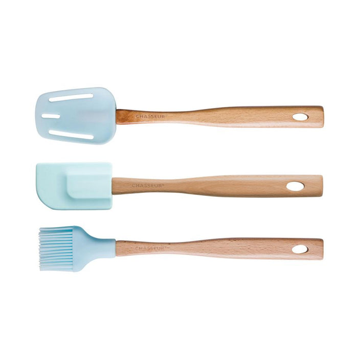 Chasseur Spatula, Brush & Spoon Set Duck Egg Blue Duck Egg Blue 03596 1