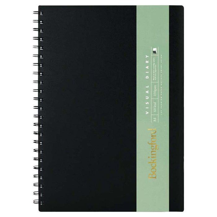 Bockingford Diary A4 Visual 60 Leaf Alternating White Black 120gsm(DISCONTINUED)
