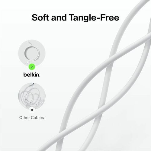 Belkin BoostCharge USB-C to USB-C Cable 60W, 6.6ft/2m, White - 2 m