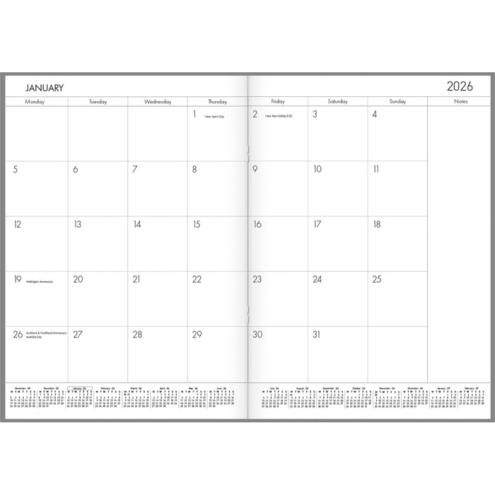 Collins Monthly Planner A4 Gold Geometric 2026
