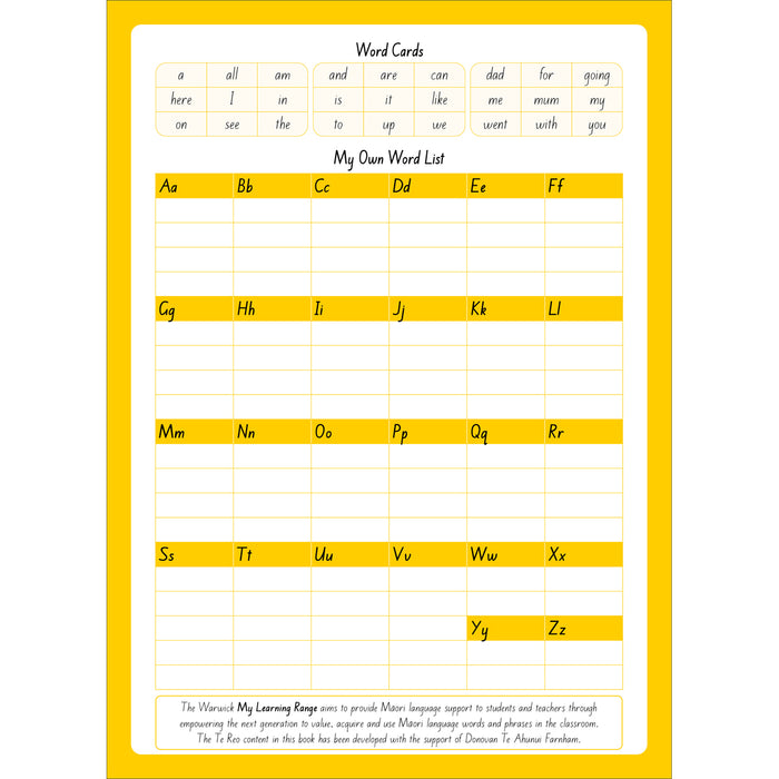 Warwick My Writing Book 1 14mm Half Ruled 64 Page