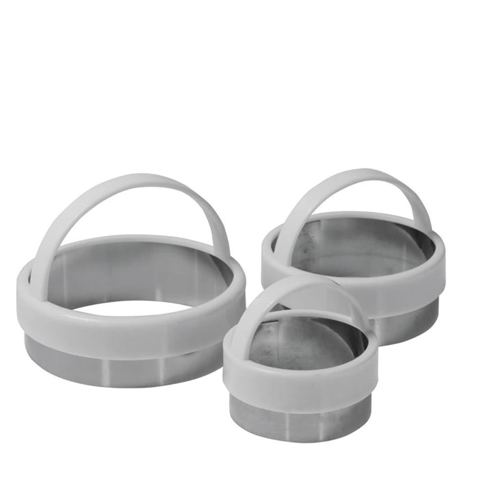 Avanti Set Of 3 Straight Edge Cookie Cutters With White Plastic Handle 12086 1