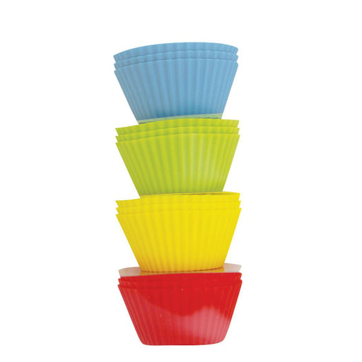 Avanti Silicone Muffin Cups 9Cm Diameter - Set Of 12 Red/Blue/Green/Yellow 1