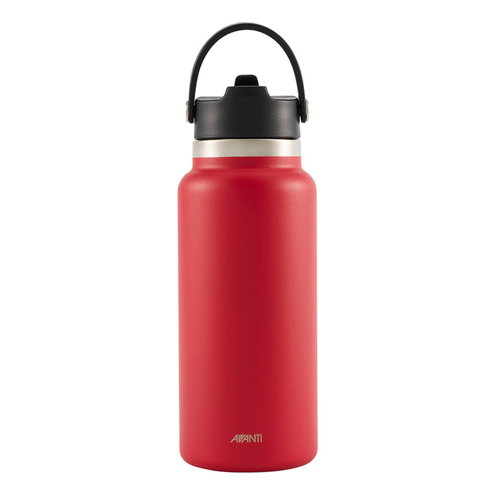AVANTI HydroPlus Sipper Insulated Bottle, 950ml - Flame Red