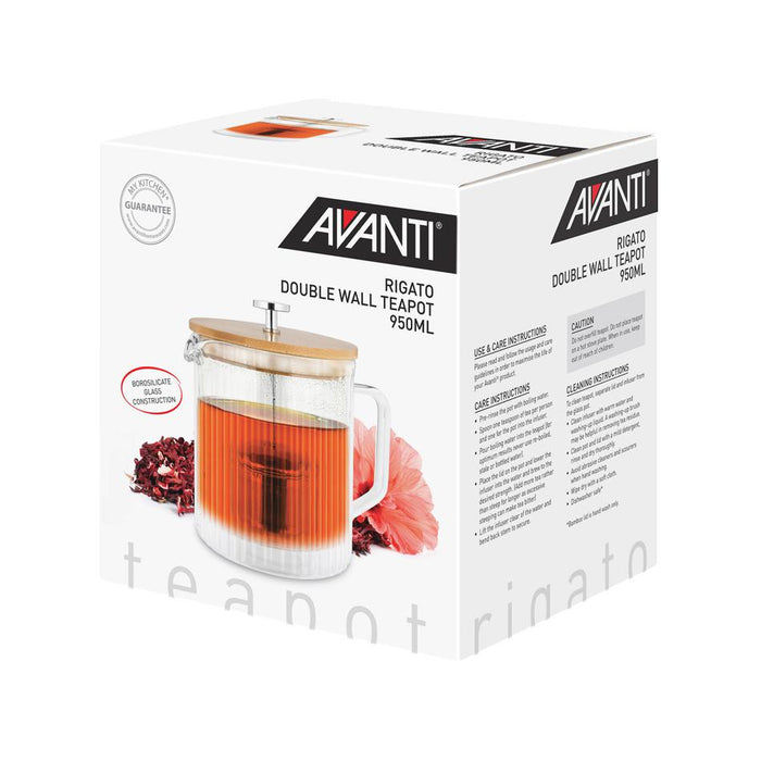 Avanti Rigato Double Wall Teapot 950Ml 14853 4