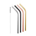 Avanti Smoothie Stainless Steel Straws With Cleaning Brush - Precious Metals - Set Of 4 1
