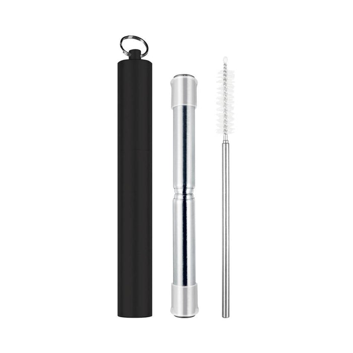 Avanti Telescopic Travel Straw With Silicone Tips - Black 14908 1
