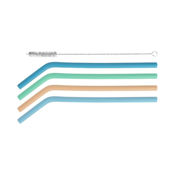 Avanti Silicone Straws With Cleaning Brush - Set Of 4 14913 2