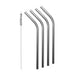 Avanti Smoothie Stainless Steel Straws With Cleaning Brush - Set Of 4 1