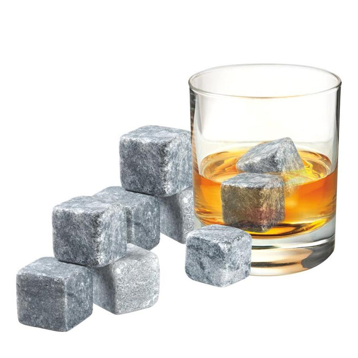 Avanti Whisky Rocks Set 9 Piece Set With Velvet Pouch And Box - Soapstone 1